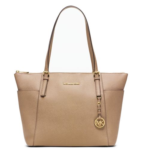 michael kors large saffiano jet set tote